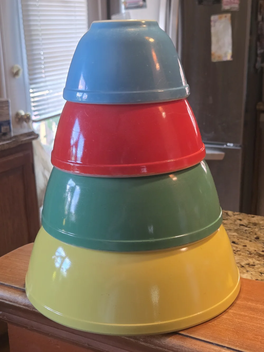 Vintage 1950s Pyrex Primary Color Mixing Nesting Bowl Set of 4